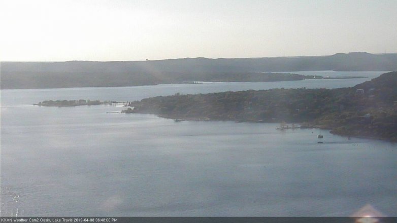 Lake Travis webcam, April 8, 2019 5:50 PM CT