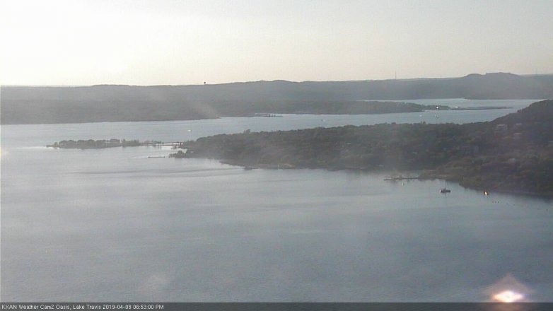 Lake Travis webcam, April 8, 2019 5:55 PM CT