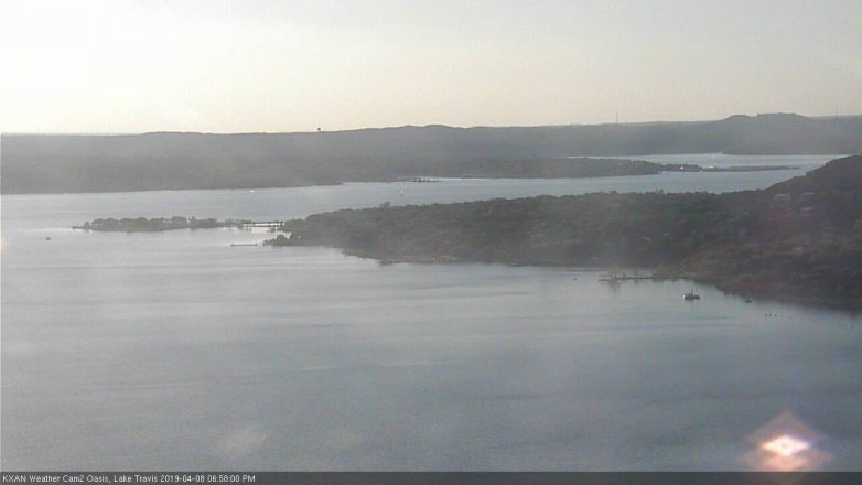 Lake Travis webcam, April 8, 2019 6:00 PM CT