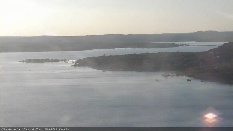 Lake Travis webcam, April 8, 2019 6:05 PM CT