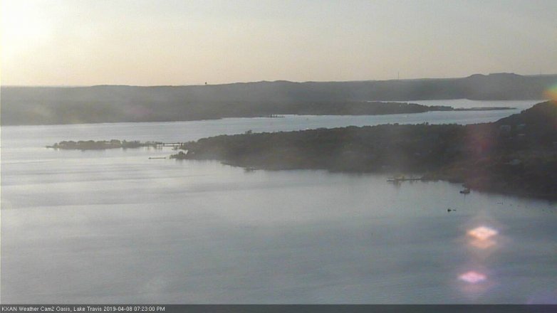 Lake Travis webcam, April 8, 2019 6:25 PM CT