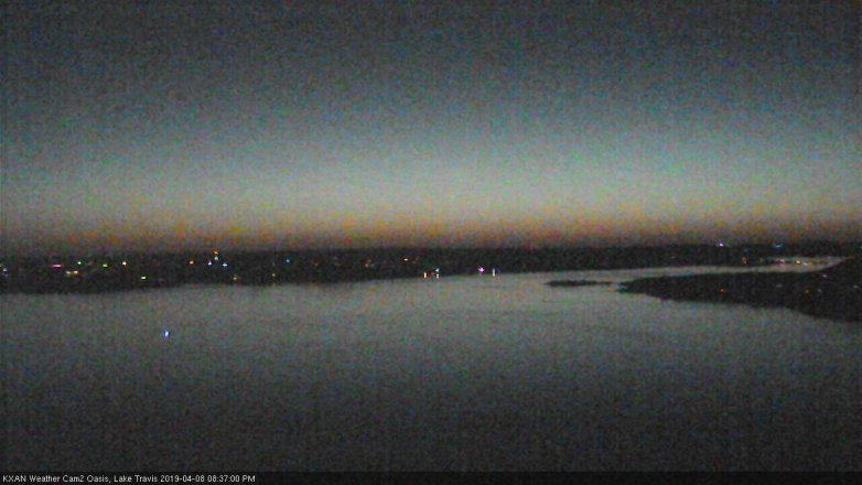 Lake Travis webcam, April 8, 2019 7:40 PM CT