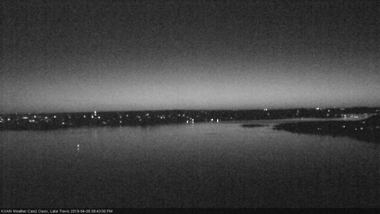 Lake Travis webcam, April 8, 2019 7:45 PM CT
