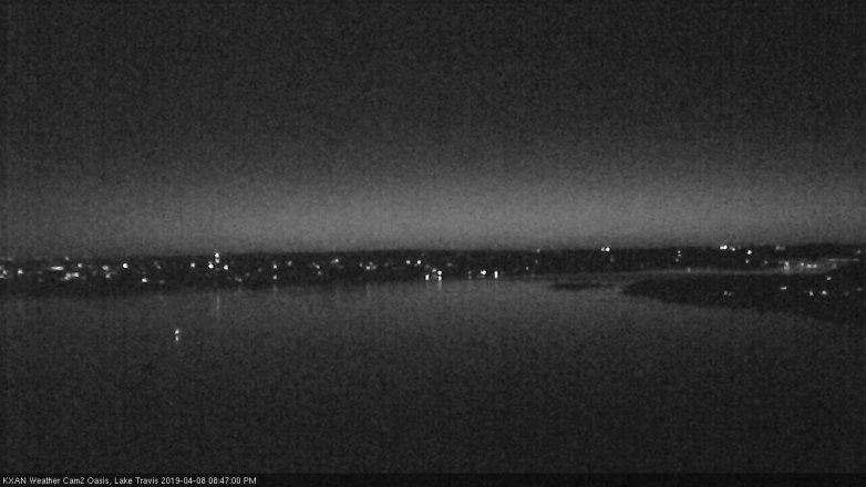 Lake Travis webcam, April 8, 2019 7:50 PM CT