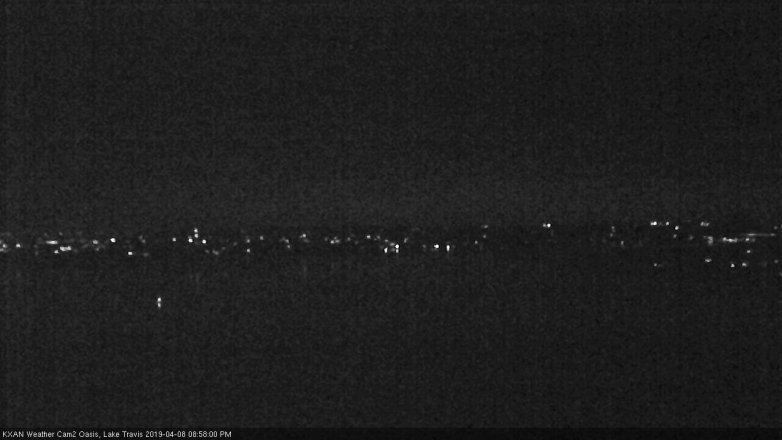 Lake Travis webcam, April 8, 2019 8:00 PM CT