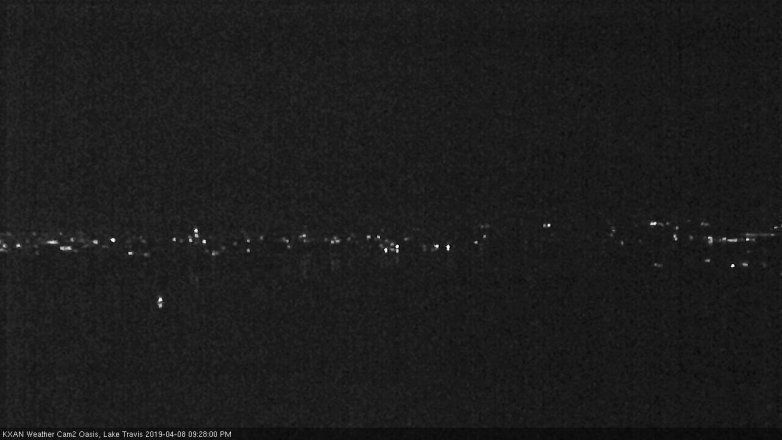 Lake Travis webcam, April 8, 2019 8:30 PM CT