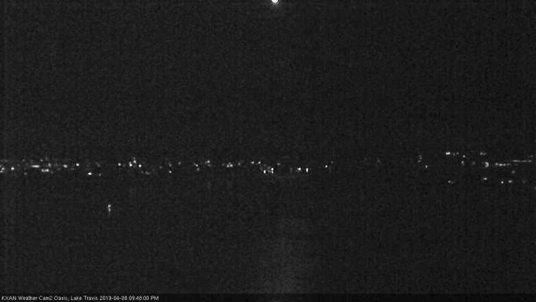 Lake Travis webcam, April 8, 2019 8:50 PM CT