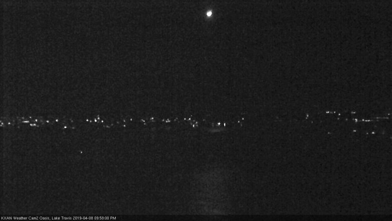 Lake Travis webcam, April 8, 2019 9:00 PM CT