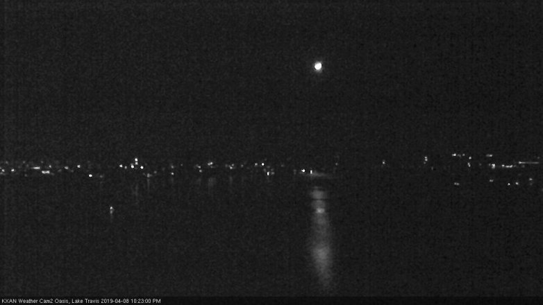 Lake Travis webcam, April 8, 2019 9:25 PM CT