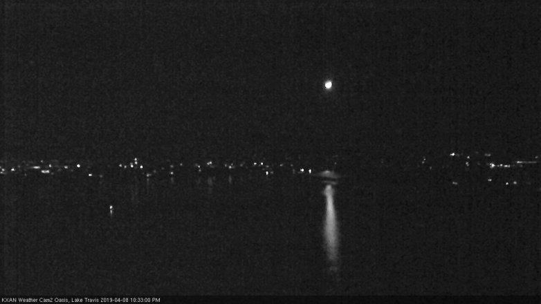 Lake Travis webcam, April 8, 2019 9:35 PM CT