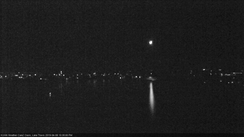 Lake Travis webcam, April 8, 2019 9:40 PM CT