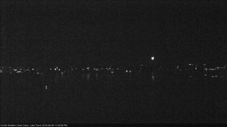 Lake Travis webcam, April 8, 2019 10:05 PM CT