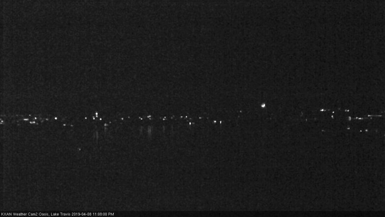 Lake Travis webcam, April 8, 2019 10:10 PM CT