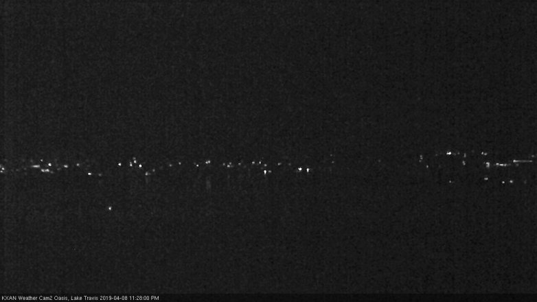 Lake Travis webcam, April 8, 2019 10:30 PM CT