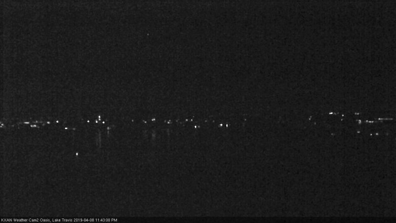 Lake Travis webcam, April 8, 2019 10:45 PM CT