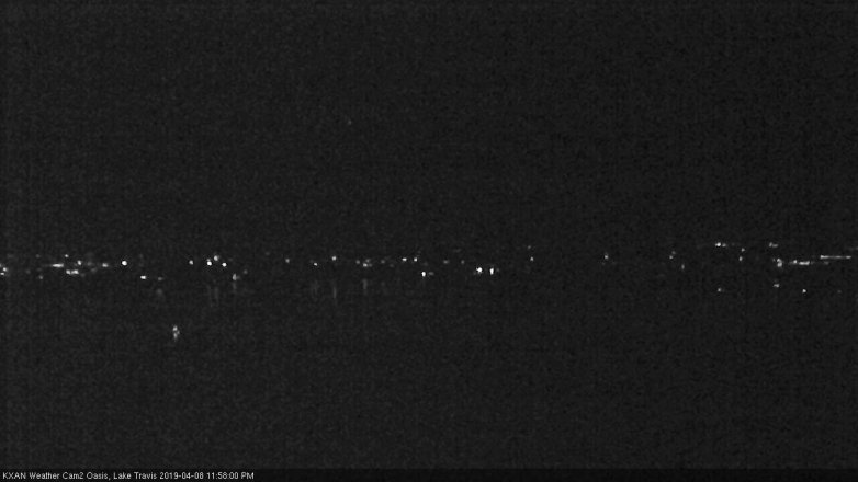 Lake Travis webcam, April 8, 2019 11:00 PM CT