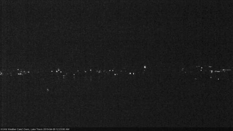 Lake Travis webcam, April 8, 2019 11:25 PM CT