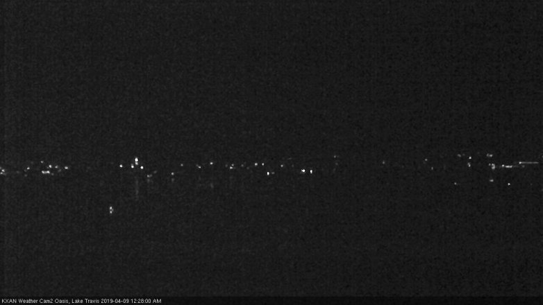 Lake Travis webcam, April 8, 2019 11:30 PM CT