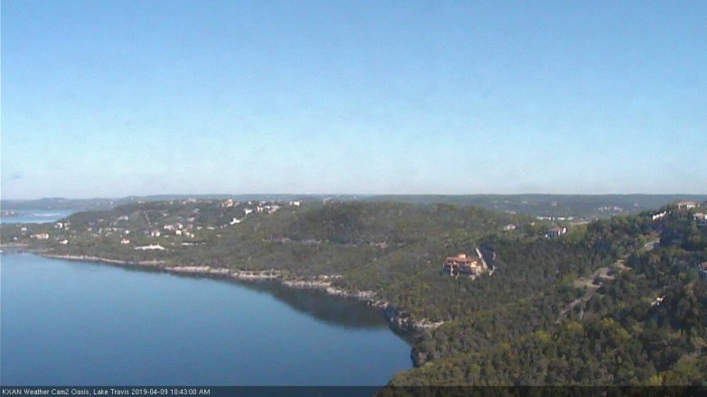 Lake Travis webcam, April 9, 2019 9:45 AM CT