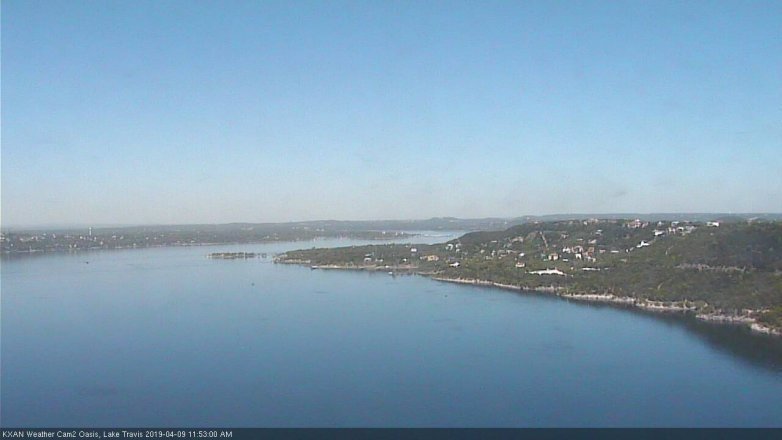 Lake Travis webcam, April 9, 2019 10:55 AM CT
