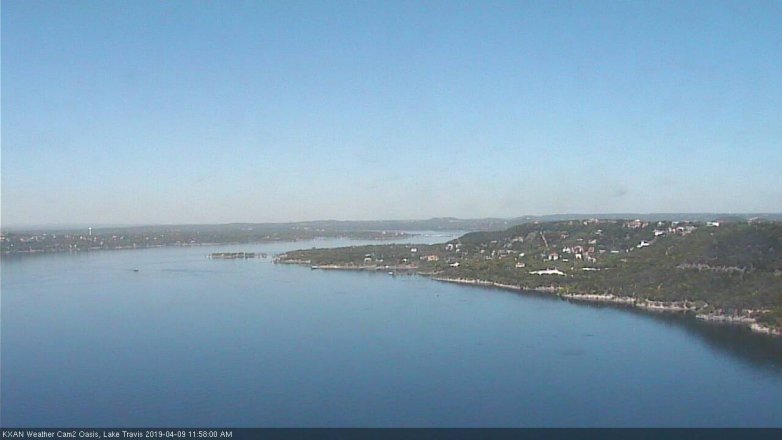 Lake Travis webcam, April 9, 2019 11:00 AM CT