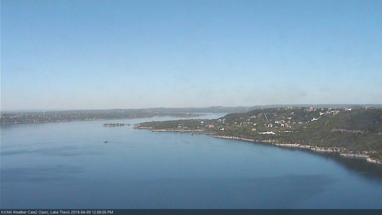 Lake Travis webcam, April 9, 2019 11:10 AM CT