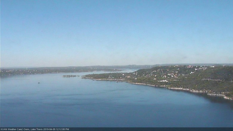 Lake Travis webcam, April 9, 2019 11:15 AM CT