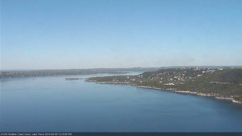 Lake Travis webcam, April 9, 2019 11:25 AM CT