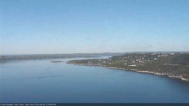 Lake Travis webcam, April 9, 2019 11:30 AM CT