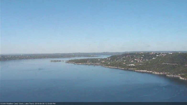 Lake Travis webcam, April 9, 2019 11:35 AM CT