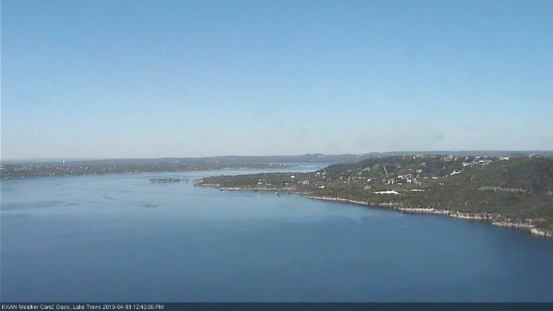 Lake Travis webcam, April 9, 2019 11:45 AM CT