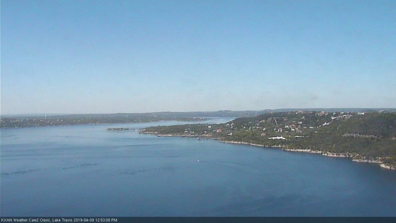 Lake Travis webcam, April 9, 2019 11:55 AM CT