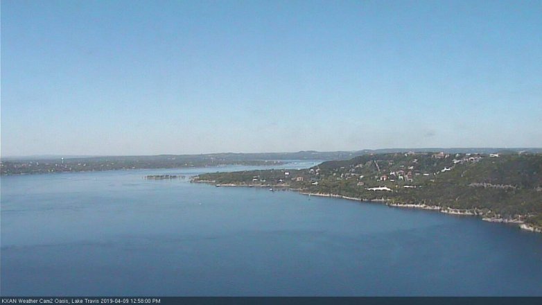 Lake Travis webcam, April 9, 2019 12:00 PM CT
