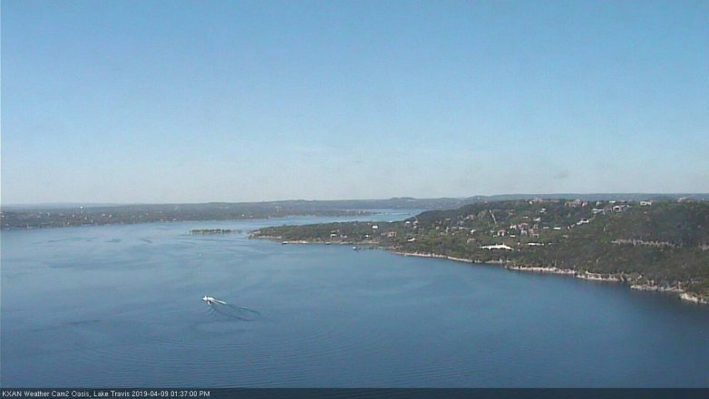 Lake Travis webcam, April 9, 2019 12:40 PM CT