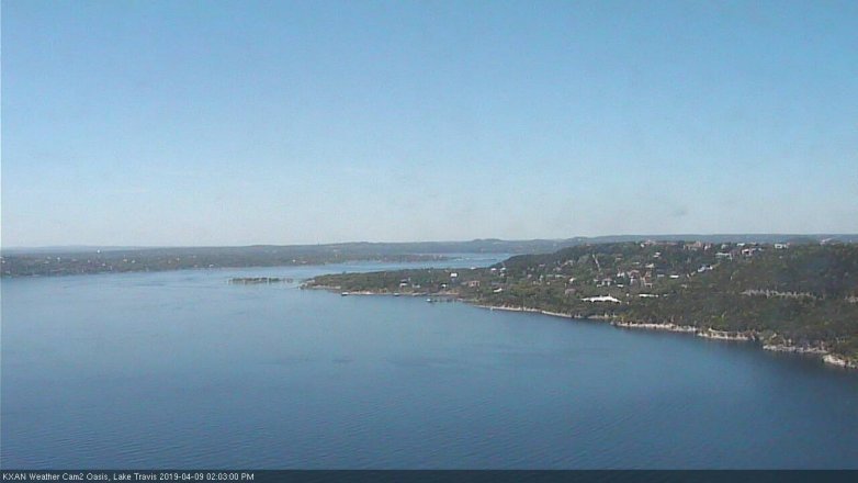 Lake Travis webcam, April 9, 2019 1:05 PM CT