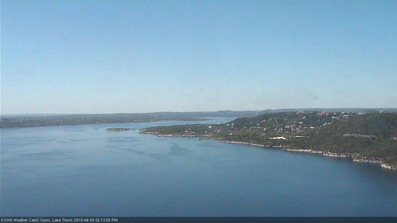 Lake Travis webcam, April 9, 2019 1:15 PM CT