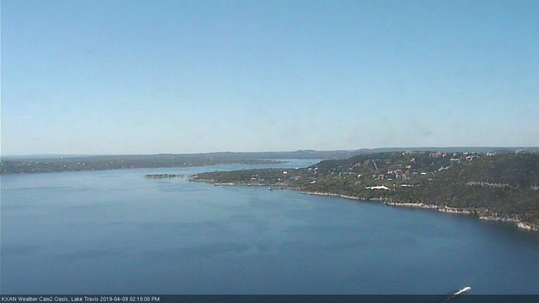 Lake Travis webcam, April 9, 2019 1:20 PM CT