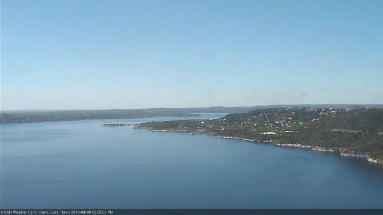 Lake Travis webcam, April 9, 2019 1:30 PM CT