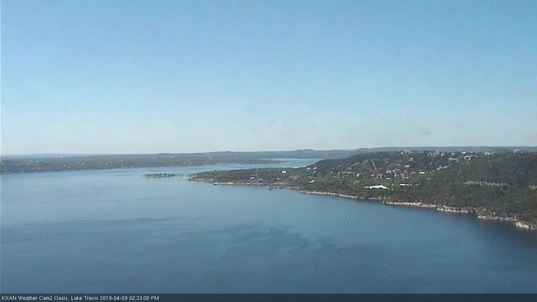 Lake Travis webcam, April 9, 2019 1:35 PM CT