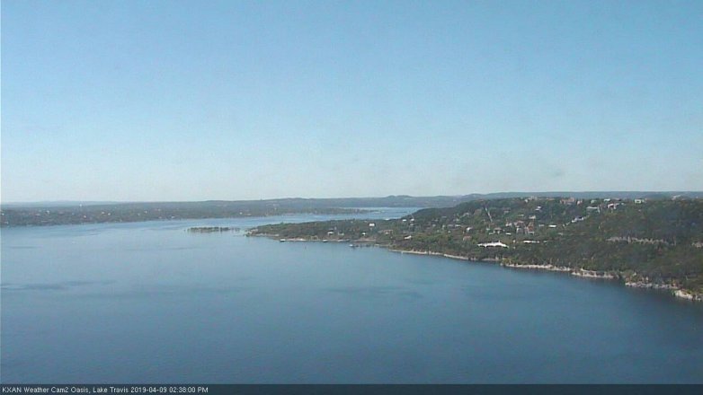 Lake Travis webcam, April 9, 2019 1:40 PM CT