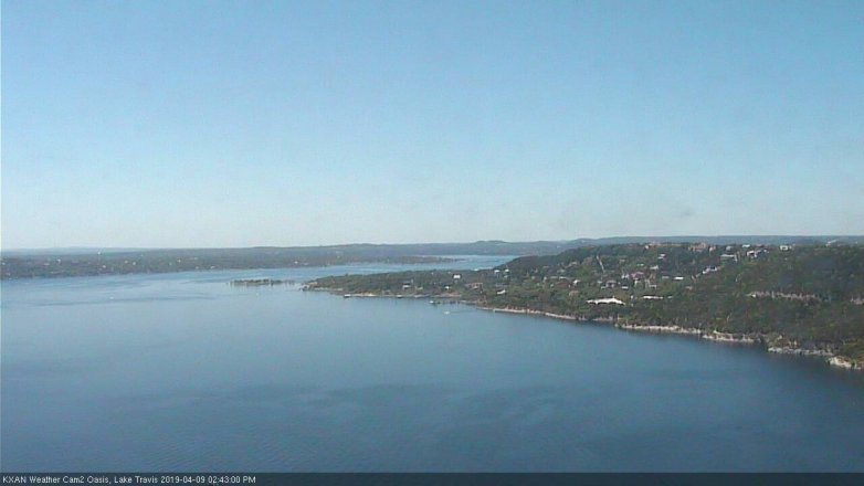 Lake Travis webcam, April 9, 2019 1:45 PM CT