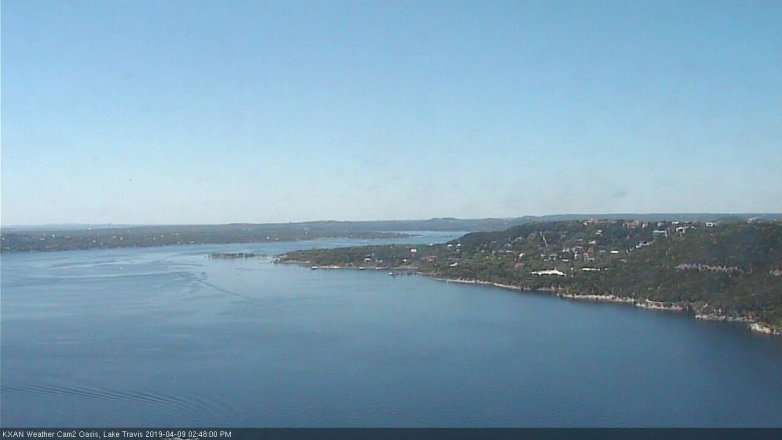 Lake Travis webcam, April 9, 2019 1:50 PM CT