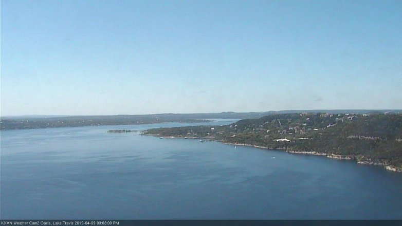 Lake Travis webcam, April 9, 2019 2:05 PM CT
