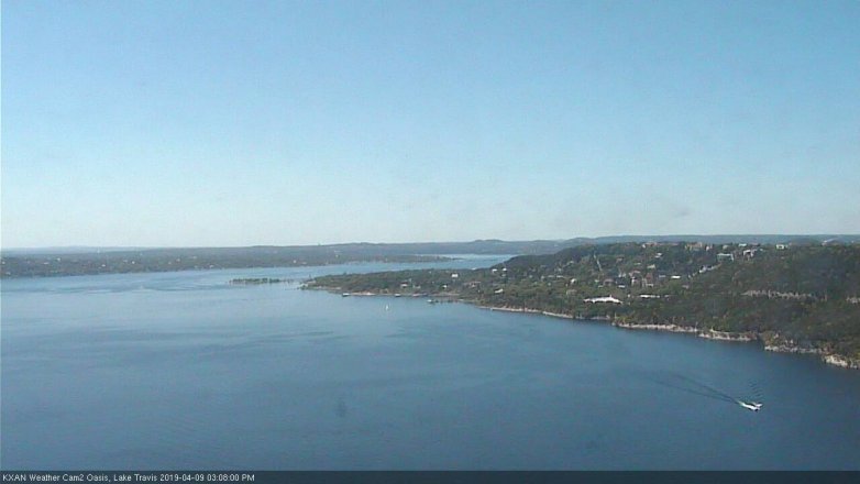 Lake Travis webcam, April 9, 2019 2:10 PM CT