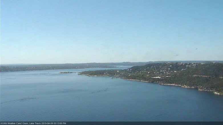 Lake Travis webcam, April 9, 2019 2:15 PM CT