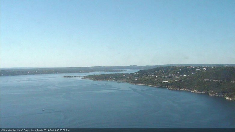 Lake Travis webcam, April 9, 2019 2:35 PM CT