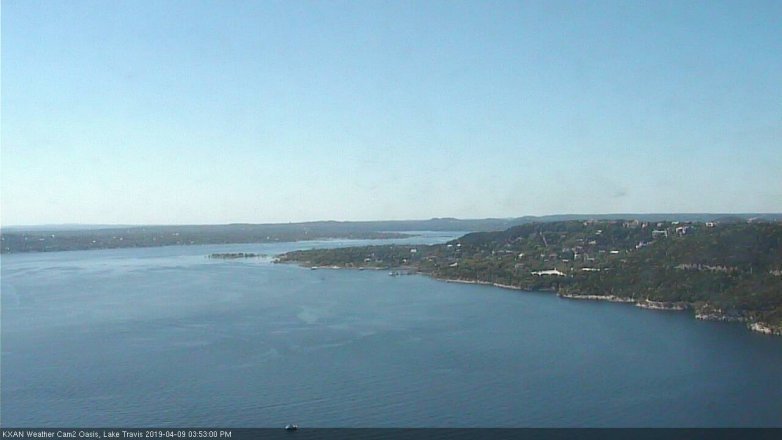Lake Travis webcam, April 9, 2019 2:55 PM CT