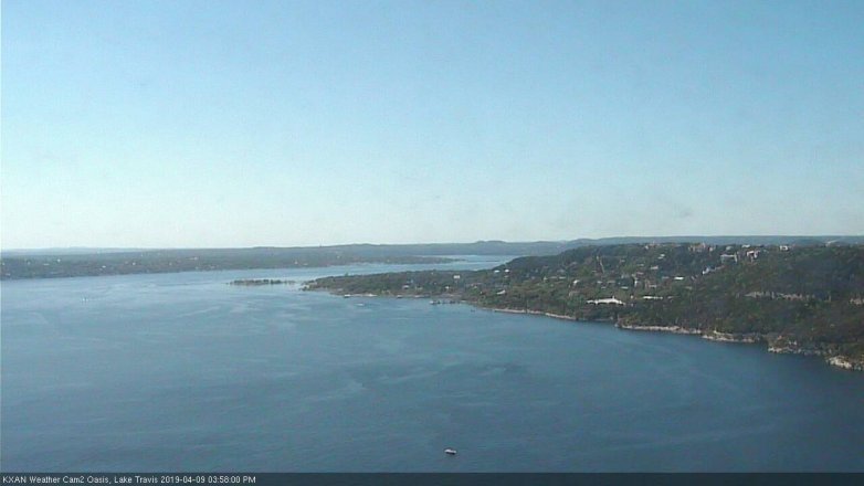 Lake Travis webcam, April 9, 2019 3:00 PM CT