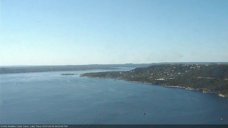 Lake Travis webcam, April 9, 2019 3:05 PM CT