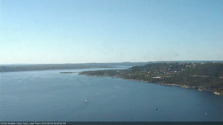 Lake Travis webcam, April 9, 2019 3:10 PM CT